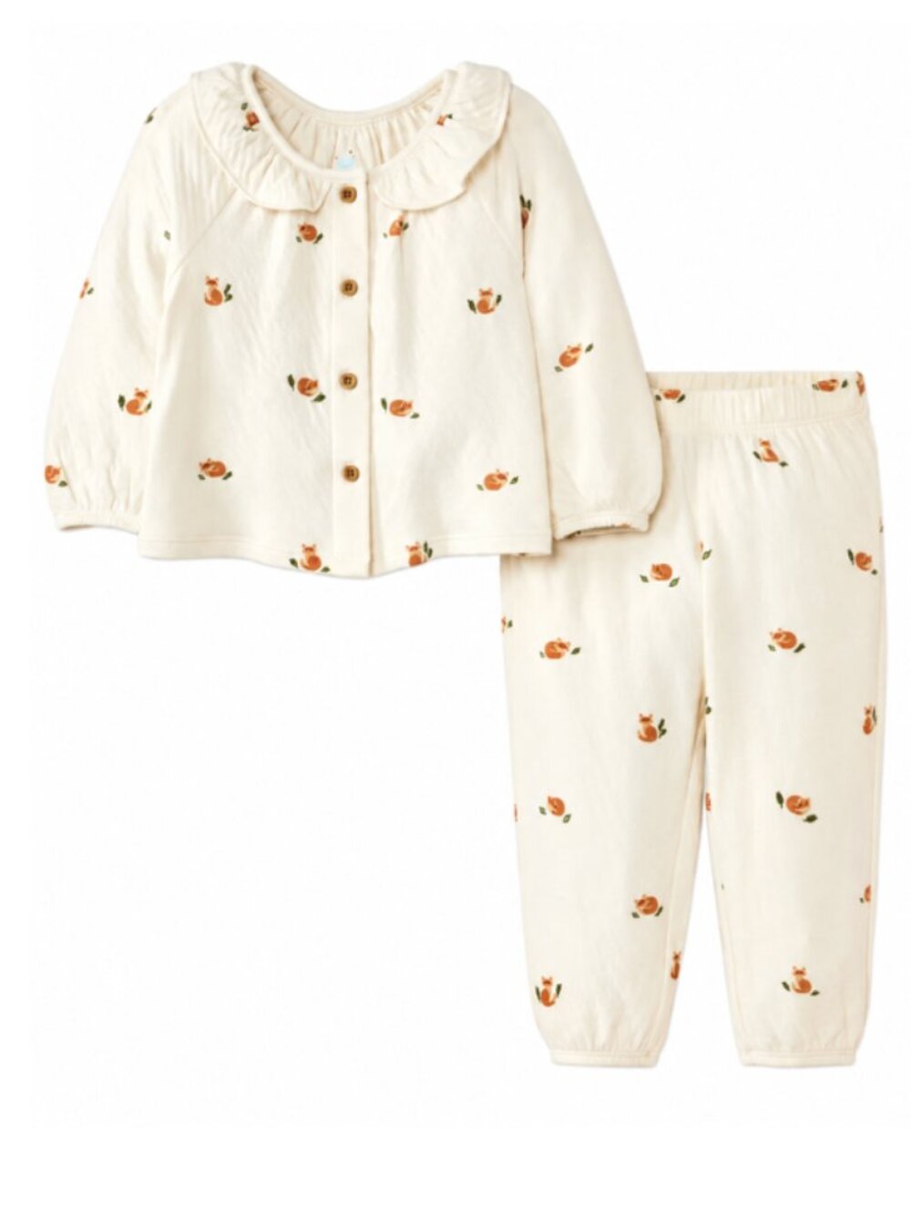 Baby Girls 2 Piece Cozy Fall Fox Outfit 12 Months